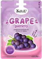 Fruite-10 เยลลี่เคี้ยวหนึบผสมน้ำผลไม้ 12% กลิ่นองุ่น 25 กรัม